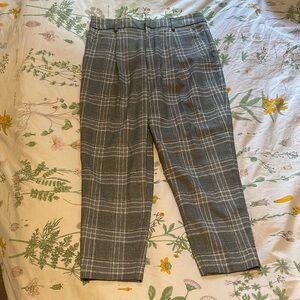 Banana Republic Gray Plaid Pants